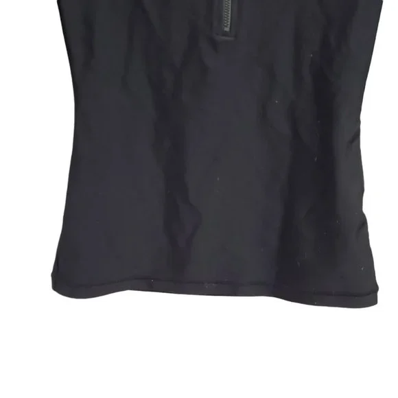 J. Crew Rash Guard Small Black Mesh Insert Long Sleeve Swim Cover Up Stretch - Picture 4 of 11